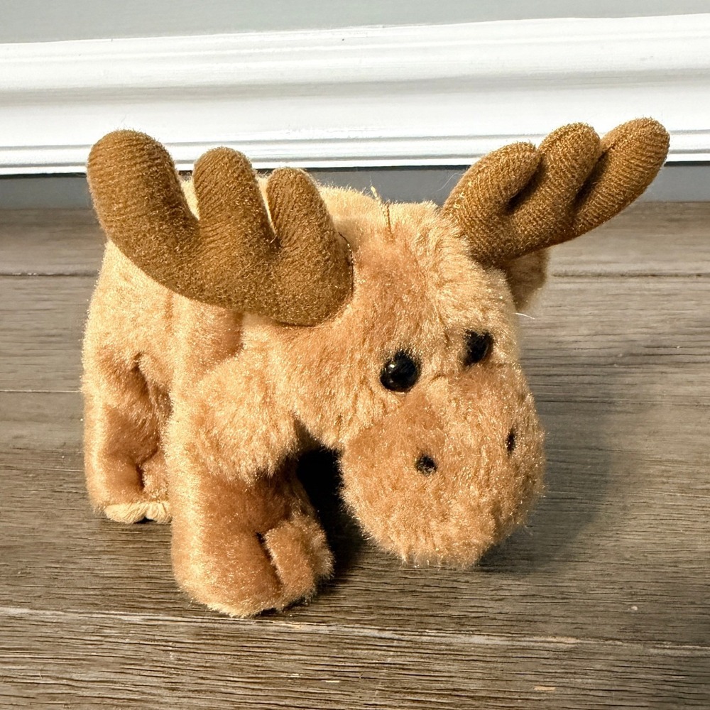 Wishpets Ethan the Moose Plush Stuffed Animal Brown 2007 Item 81003 Small 5 Inch